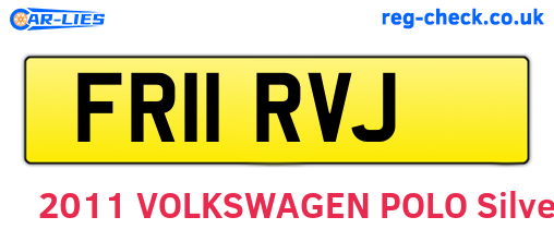 FR11RVJ are the vehicle registration plates.
