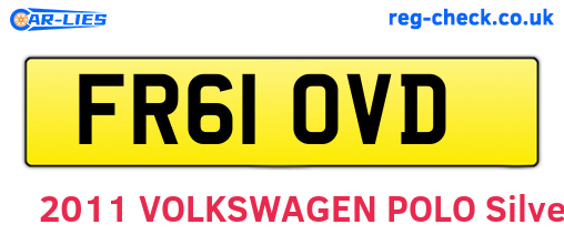 FR61OVD are the vehicle registration plates.