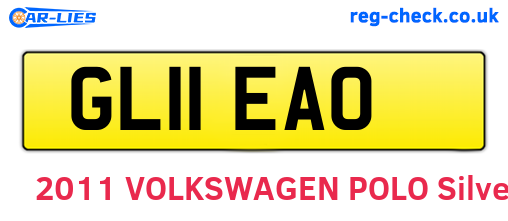 GL11EAO are the vehicle registration plates.