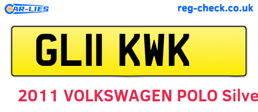 GL11KWK are the vehicle registration plates.