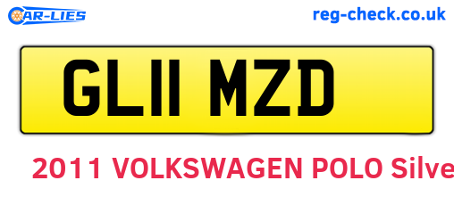 GL11MZD are the vehicle registration plates.