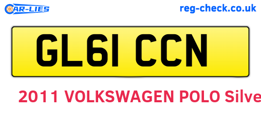 GL61CCN are the vehicle registration plates.
