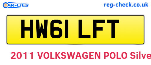 HW61LFT are the vehicle registration plates.