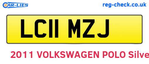 LC11MZJ are the vehicle registration plates.