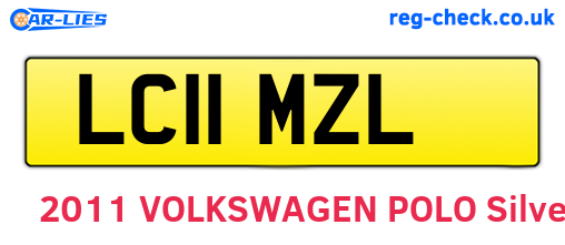 LC11MZL are the vehicle registration plates.