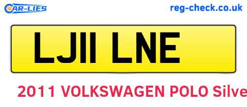 LJ11LNE are the vehicle registration plates.