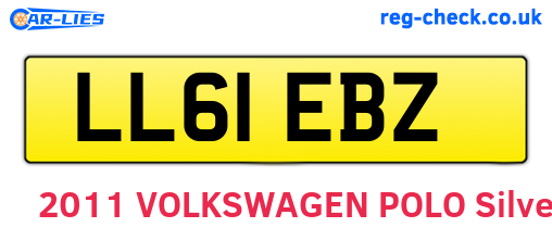 LL61EBZ are the vehicle registration plates.