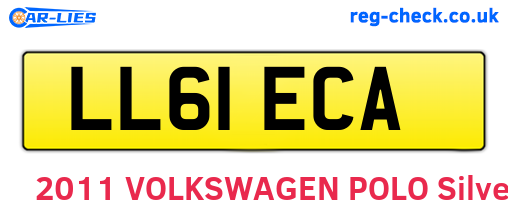 LL61ECA are the vehicle registration plates.