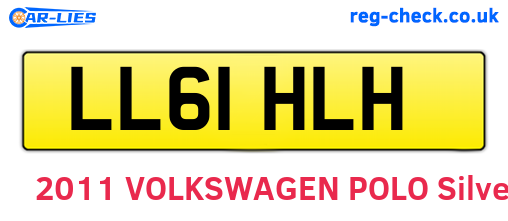 LL61HLH are the vehicle registration plates.