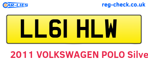 LL61HLW are the vehicle registration plates.