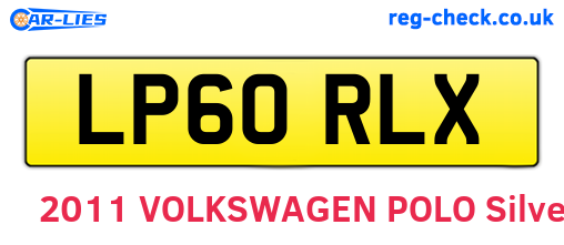 LP60RLX are the vehicle registration plates.
