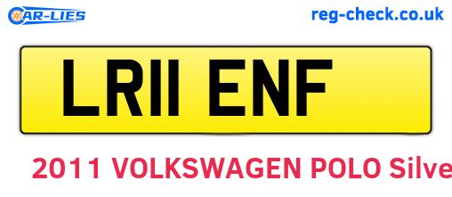LR11ENF are the vehicle registration plates.