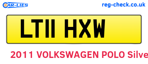 LT11HXW are the vehicle registration plates.