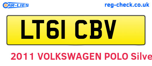 LT61CBV are the vehicle registration plates.