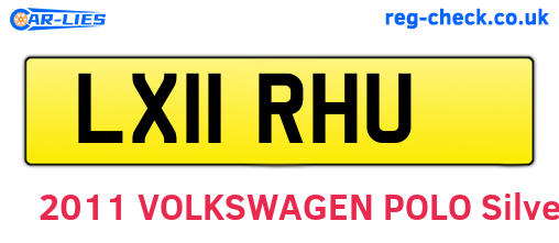 LX11RHU are the vehicle registration plates.