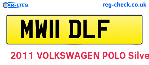 MW11DLF are the vehicle registration plates.