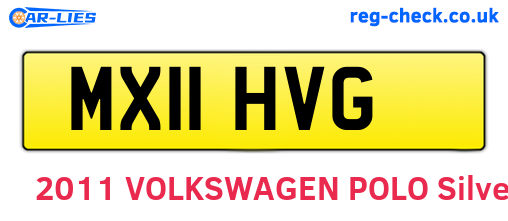 MX11HVG are the vehicle registration plates.