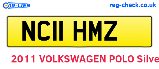 NC11HMZ are the vehicle registration plates.