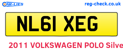 NL61XEG are the vehicle registration plates.