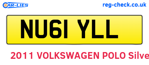 NU61YLL are the vehicle registration plates.