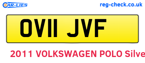 OV11JVF are the vehicle registration plates.