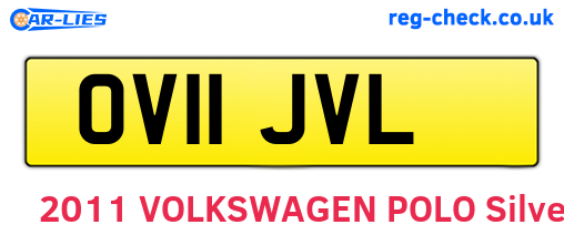 OV11JVL are the vehicle registration plates.