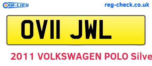 OV11JWL are the vehicle registration plates.