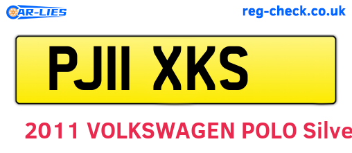 PJ11XKS are the vehicle registration plates.