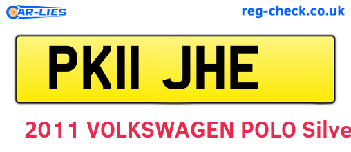 PK11JHE are the vehicle registration plates.