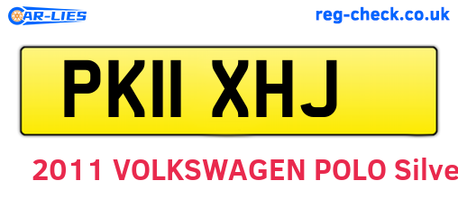 PK11XHJ are the vehicle registration plates.
