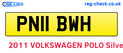 PN11BWH are the vehicle registration plates.