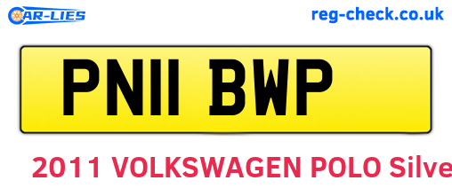 PN11BWP are the vehicle registration plates.