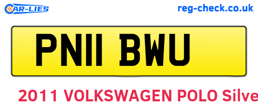PN11BWU are the vehicle registration plates.