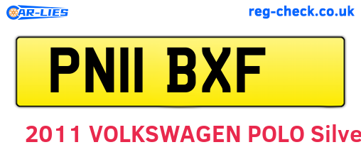 PN11BXF are the vehicle registration plates.