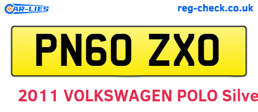PN60ZXO are the vehicle registration plates.