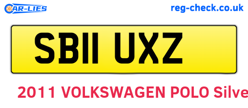 SB11UXZ are the vehicle registration plates.