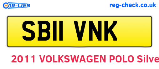 SB11VNK are the vehicle registration plates.