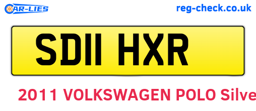 SD11HXR are the vehicle registration plates.