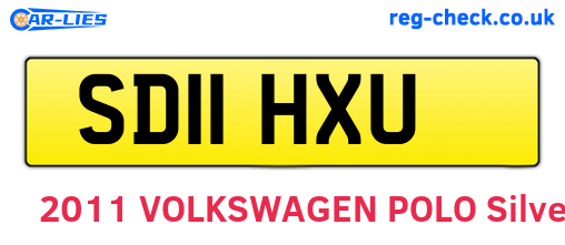 SD11HXU are the vehicle registration plates.