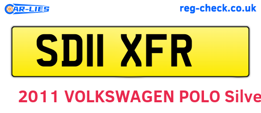 SD11XFR are the vehicle registration plates.