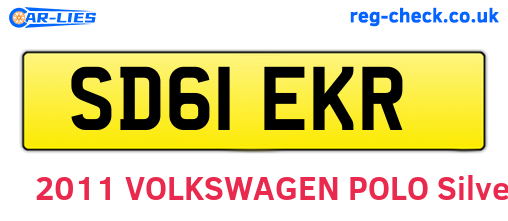 SD61EKR are the vehicle registration plates.