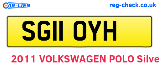 SG11OYH are the vehicle registration plates.