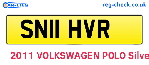 SN11HVR are the vehicle registration plates.