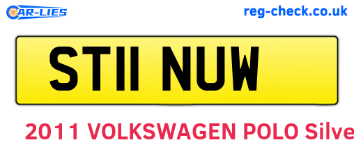 ST11NUW are the vehicle registration plates.