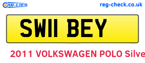 SW11BEY are the vehicle registration plates.