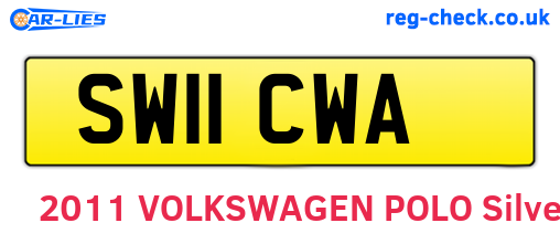 SW11CWA are the vehicle registration plates.