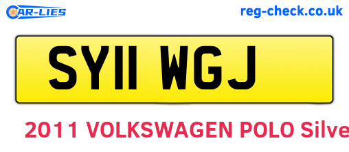 SY11WGJ are the vehicle registration plates.