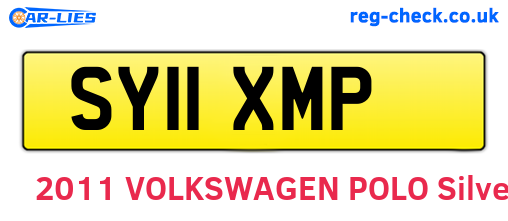 SY11XMP are the vehicle registration plates.
