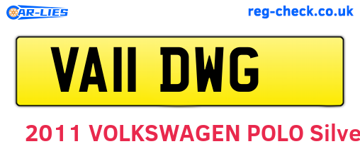 VA11DWG are the vehicle registration plates.