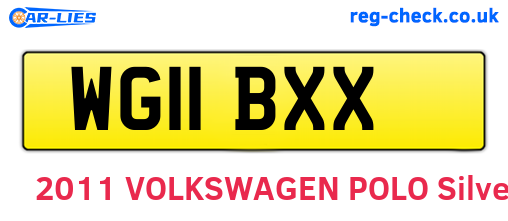 WG11BXX are the vehicle registration plates.
